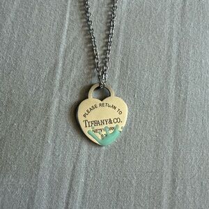 Tiffany & Co. Silver Chain with Gold Heart Pendant